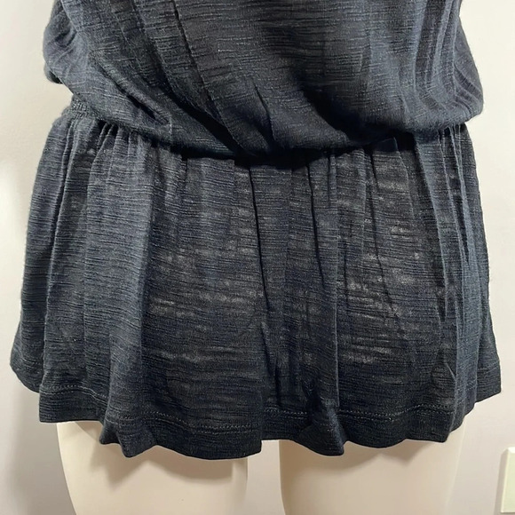 NWT Cable & Gauge Black Ruffled Sleeve Embroidered Neckline Peplum Top PS - Picture 8 of 16